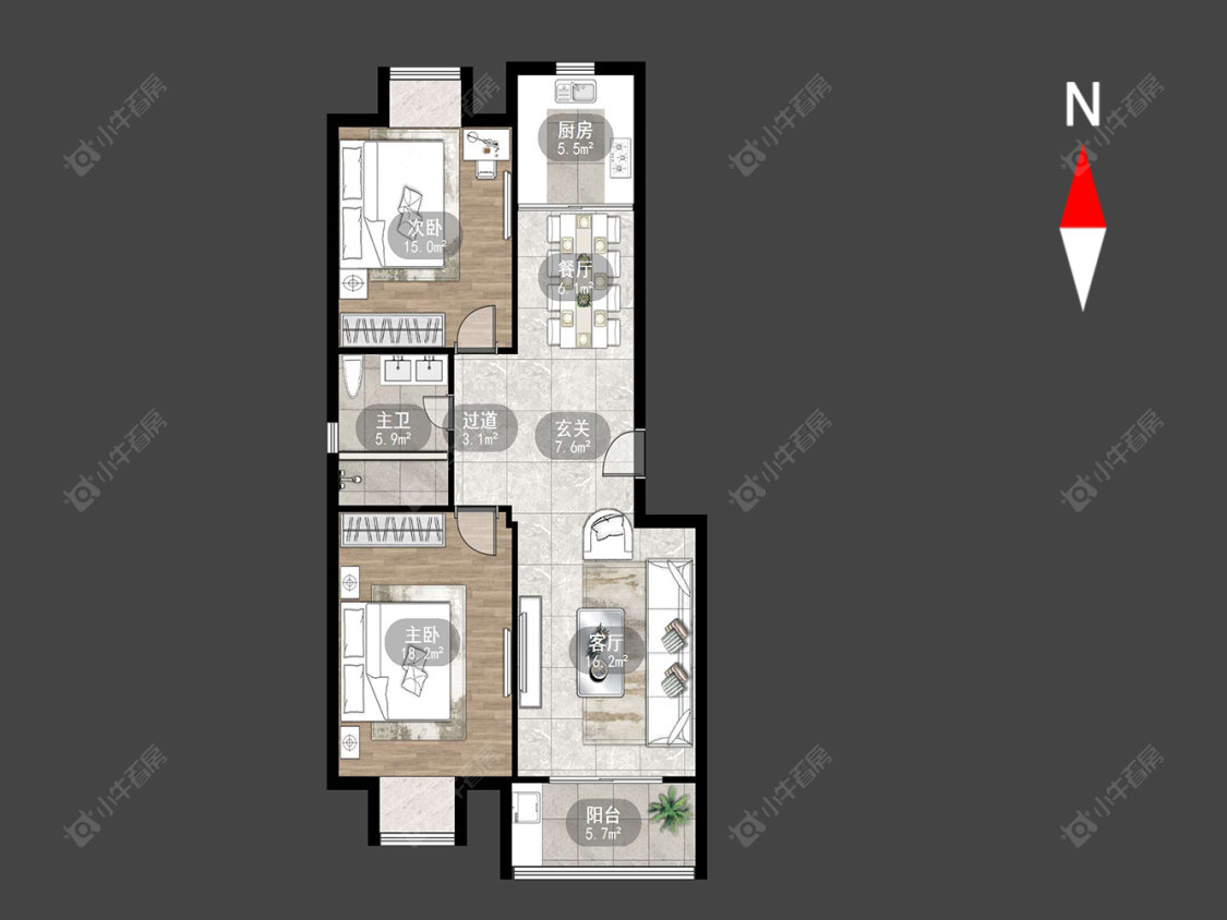 常州太湖明珠苑南苑在售二手房房源户型图_小牛看房