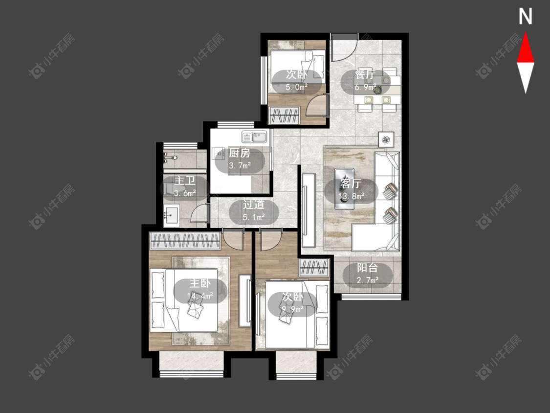 常州运河天地在售二手房源户型图_小牛看房