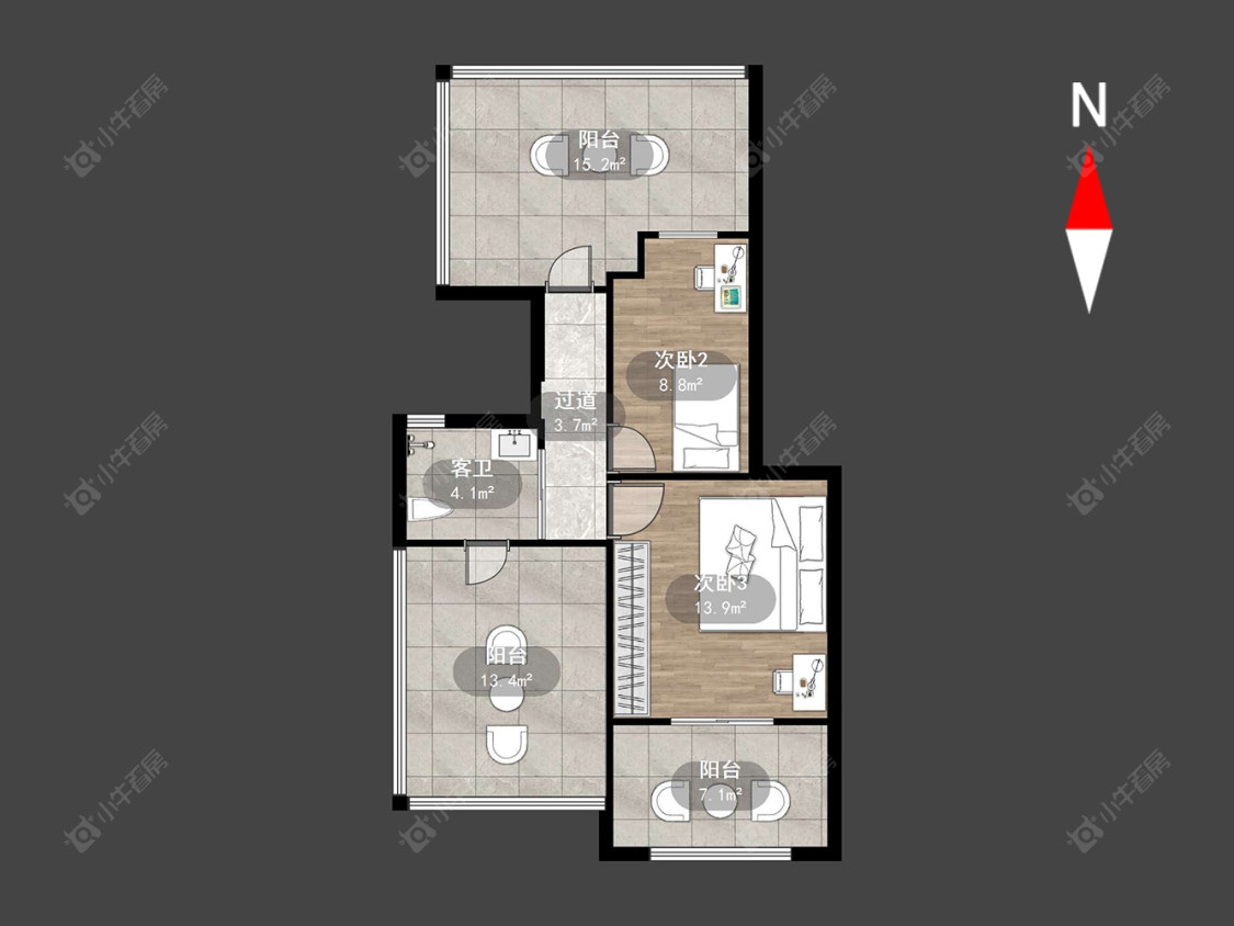 常州新立名园在售二手房源户型图_小牛看房