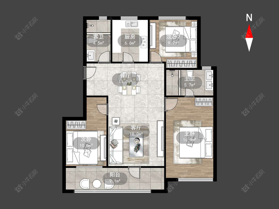 常州中建国贤府在售二手房源户型图_小牛看房