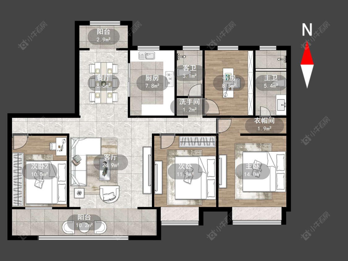 常州金科保利北郡花园在售二手房源户型图_小牛看房