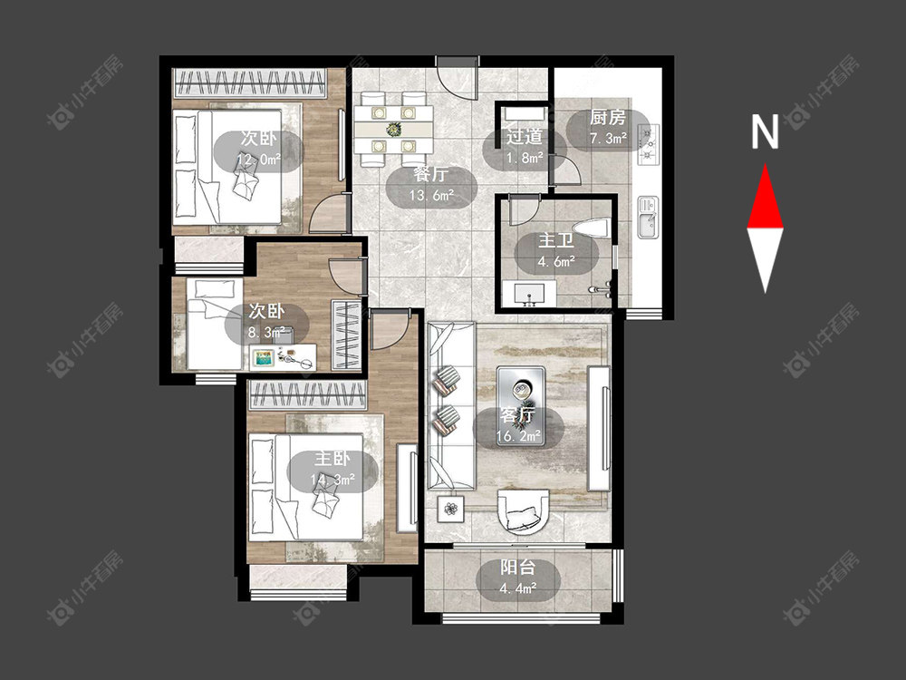 常州红星国际广场在售二手房源户型图_小牛看房
