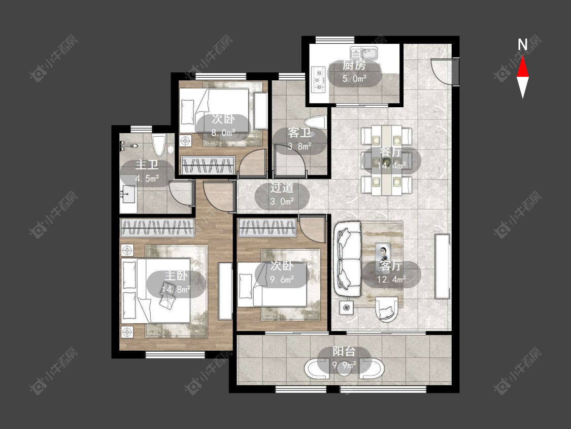 红星铂悦风华房源户型图 常州红星铂悦风华在售二手房源户型图_小牛看房