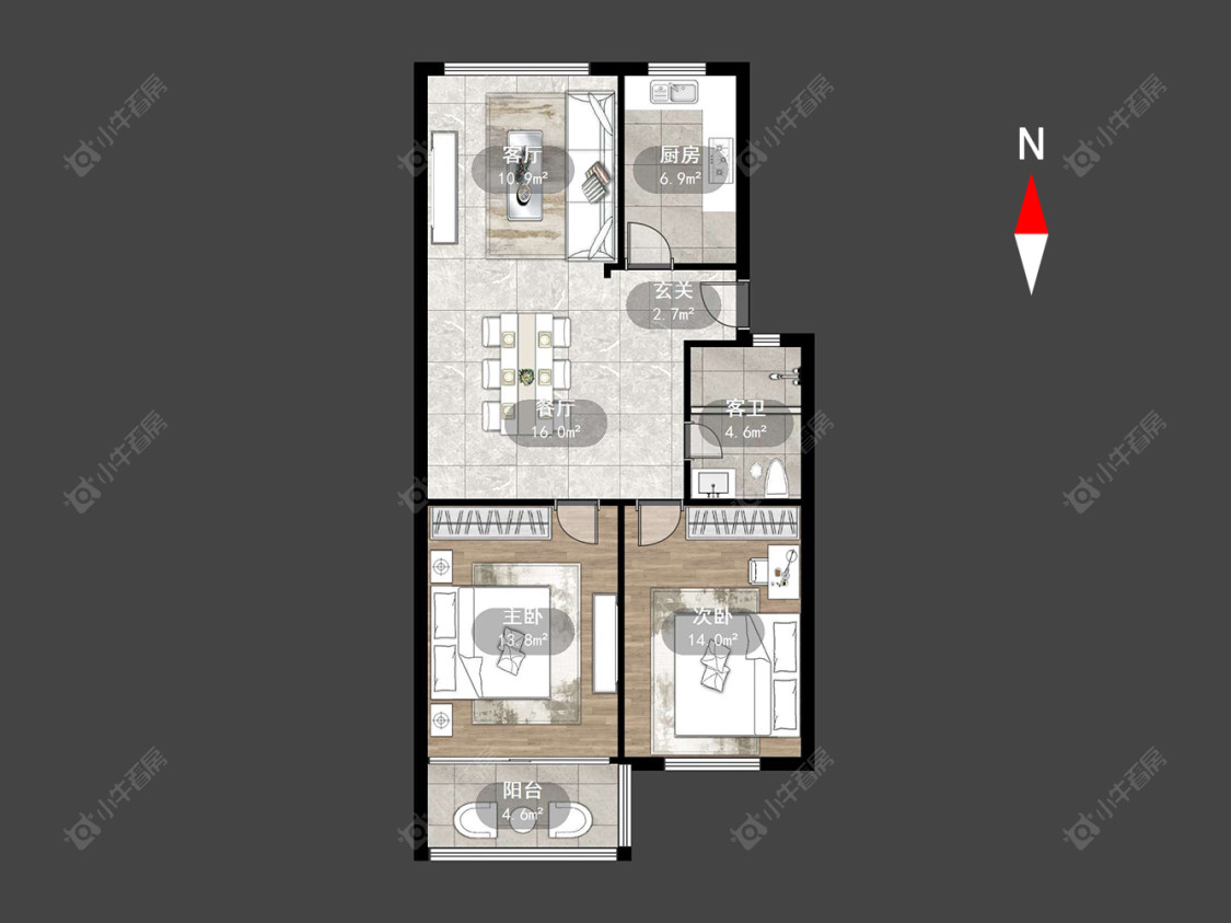 常州翠竹新村北区在售二手房房源户型图_小牛看房