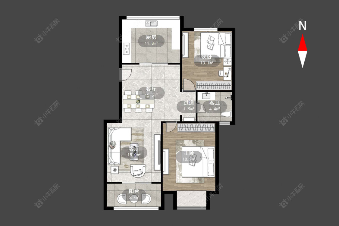 南田雅园房源户型图 常州南田雅园在售二手房源户型图_小牛看房