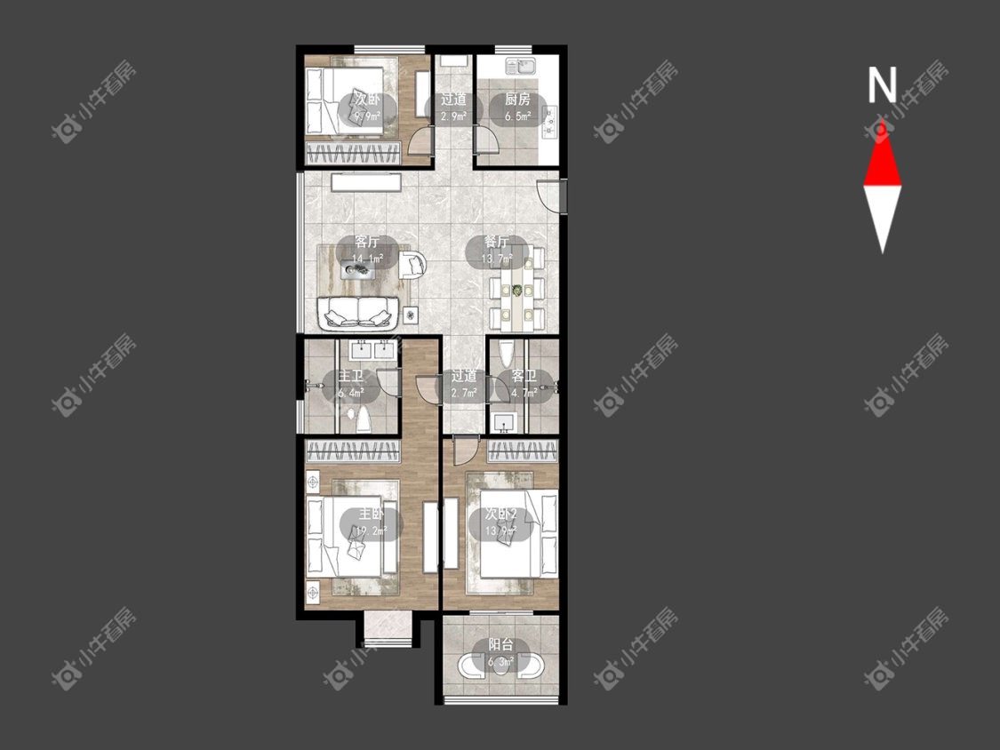 常州福地聚龙苑在租房源室内图_小牛看房