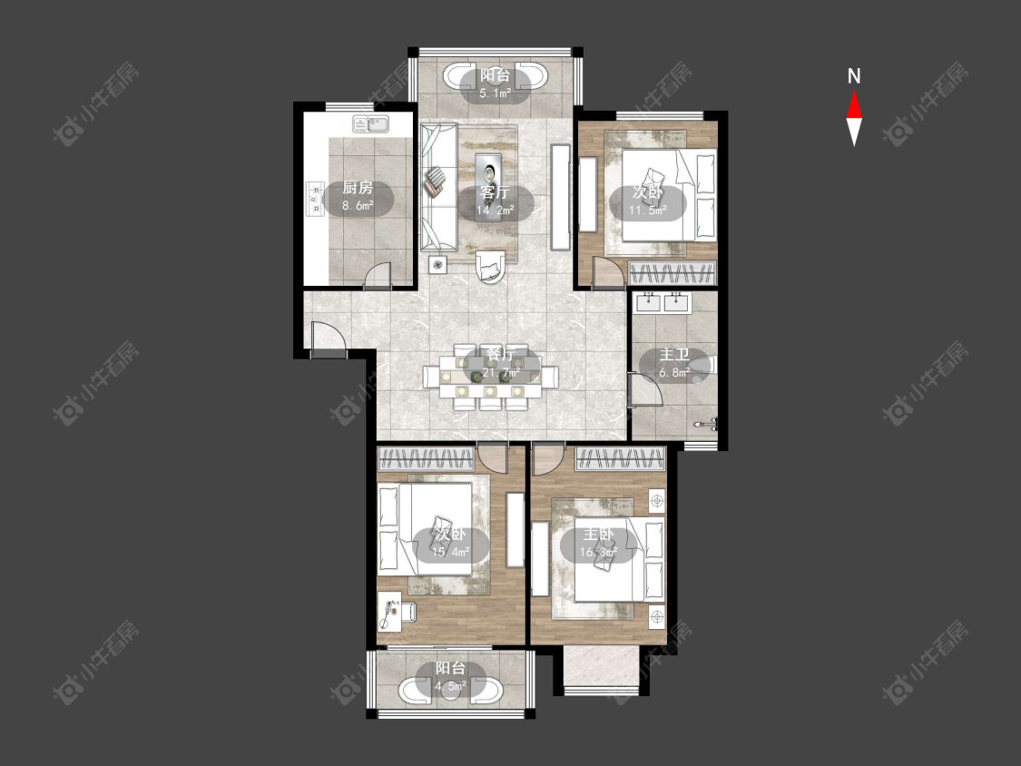 景潭花园AB区房源户型图 常州景潭花园AB区在售二手房源户型图_小牛看房