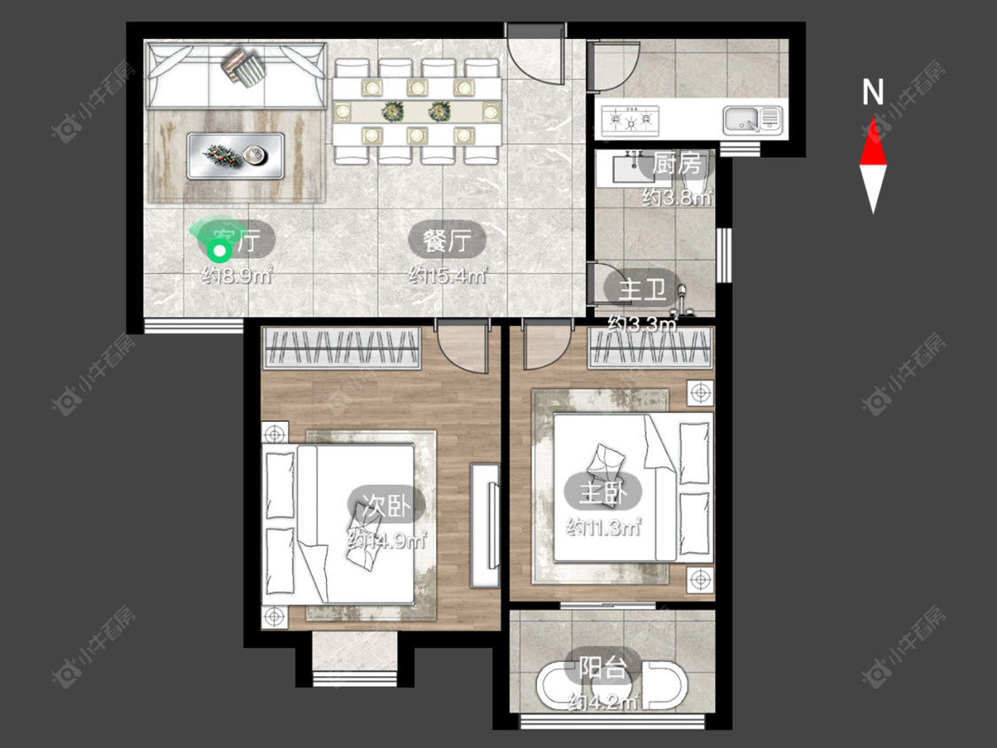 常州祥龙苑在售二手房源户型图_小牛看房