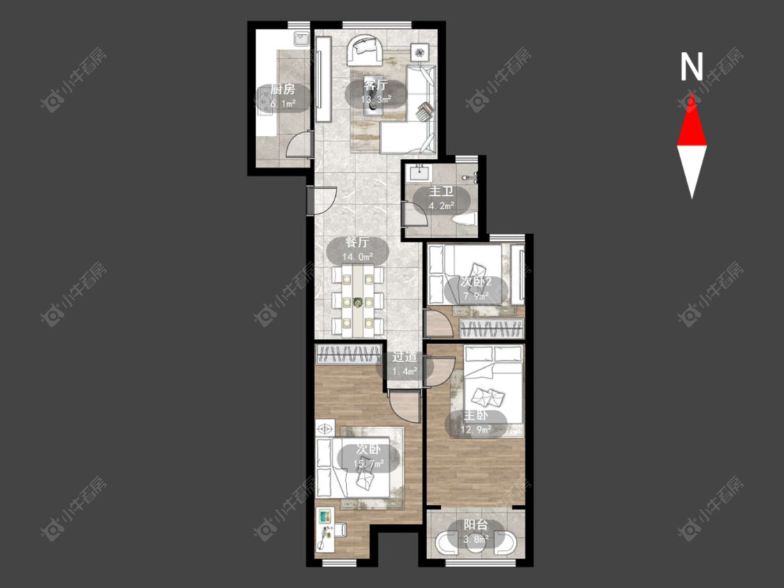 常州常发豪郡在售二手房源户型图_小牛看房