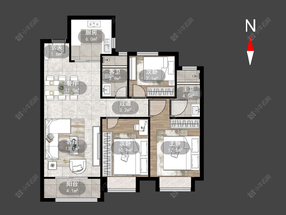 华润幸福里房源户型图 常州华润幸福里在售二手房源户型图_小牛看房