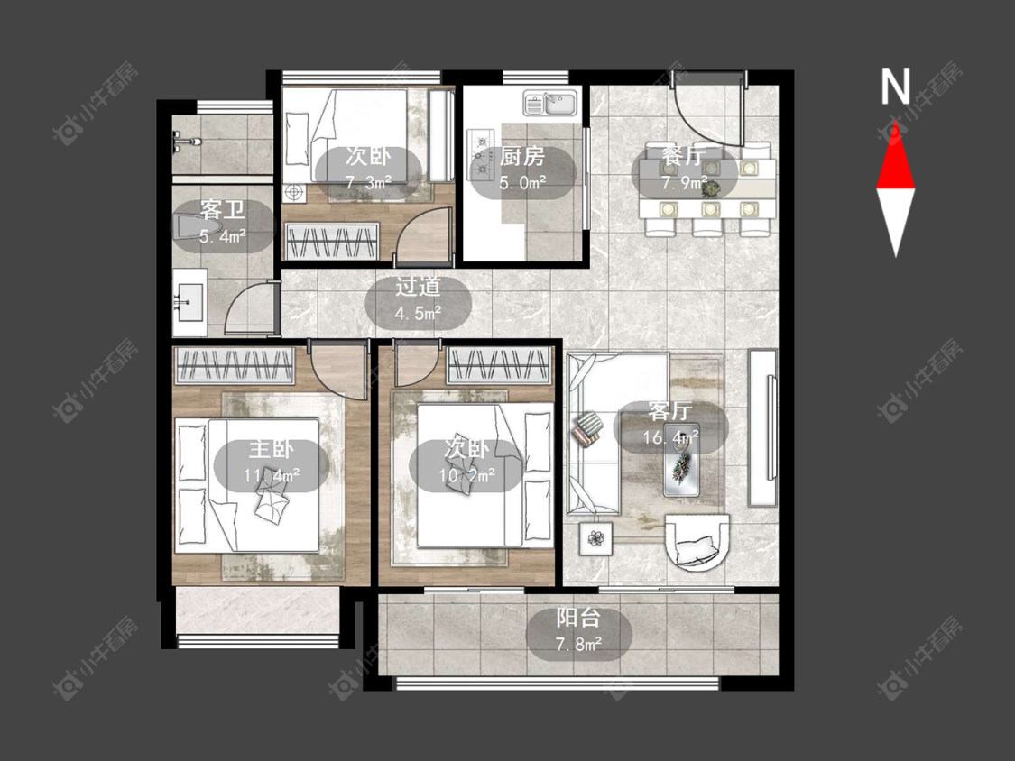 MOOC星光城一期房源户型图 常州MOOC星光城一期在售二手房源户型图_小牛看房