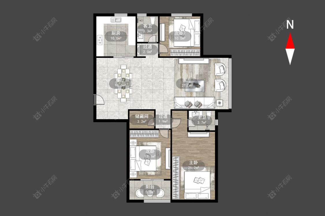 吾悦广场南区房源户型图 常州吾悦广场南区在售二手房源户型图_小牛看房