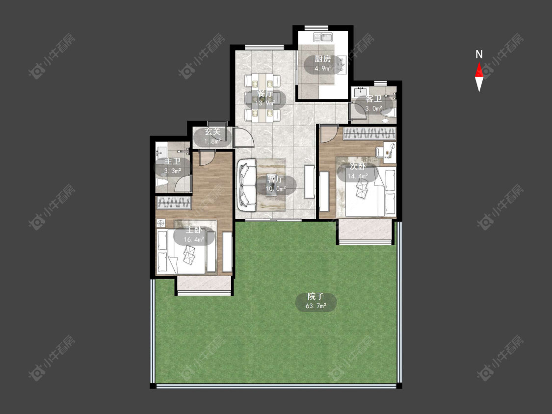 常州雅居乐山湖城湖畔小院在售二手房源户型图_小牛看房