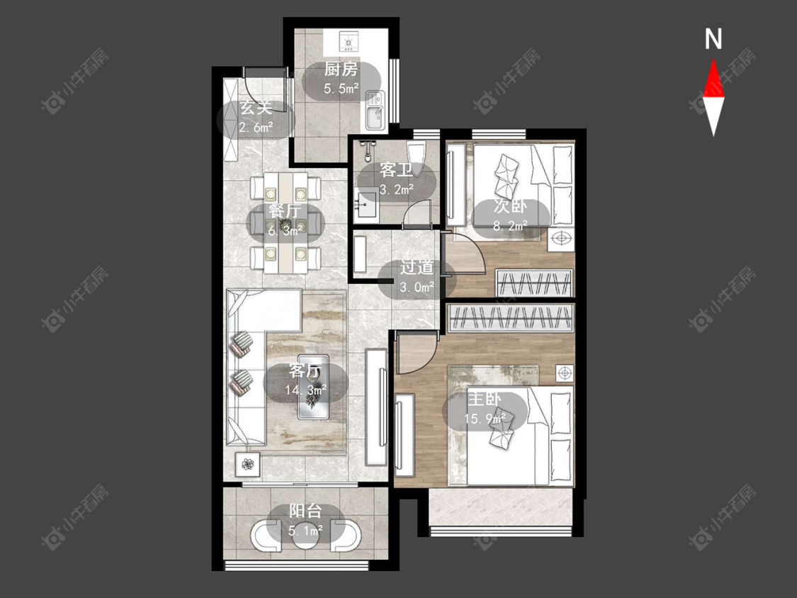 常州紫霞花苑在售二手房源户型图_小牛看房