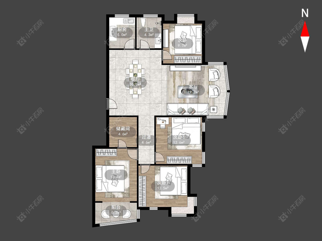 常州金玉苑在售二手房源户型图_小牛看房