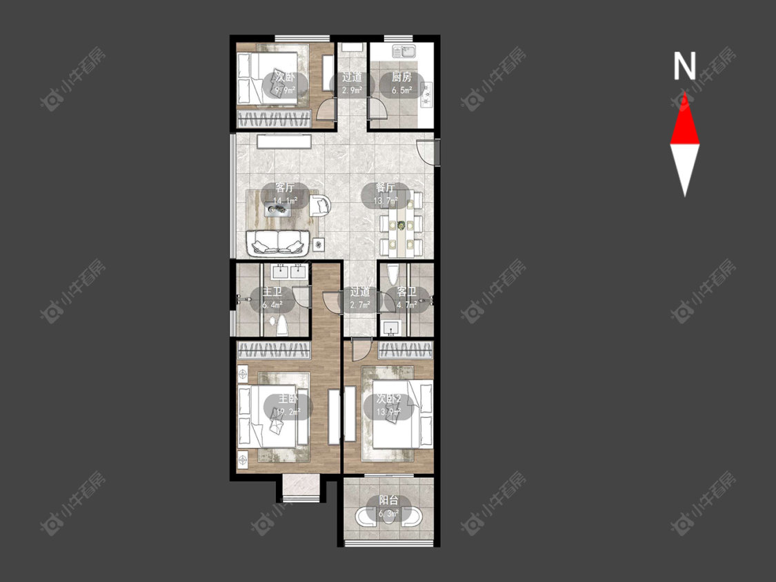 福地聚龙苑房源户型图 常州福地聚龙苑在售二手房源户型图_小牛看房