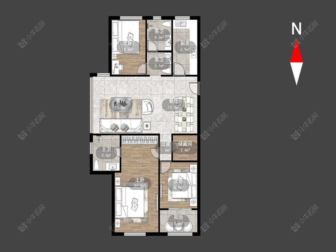 怡盛花园房源户型图 常州怡盛花园在售二手房源户型图_小牛看房