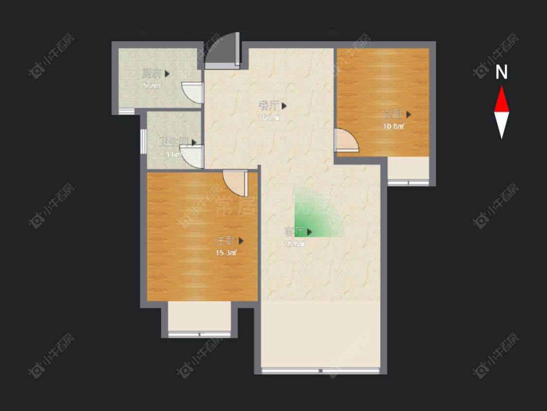 常州大名城西区二区在售二手房源户型图_小牛看房