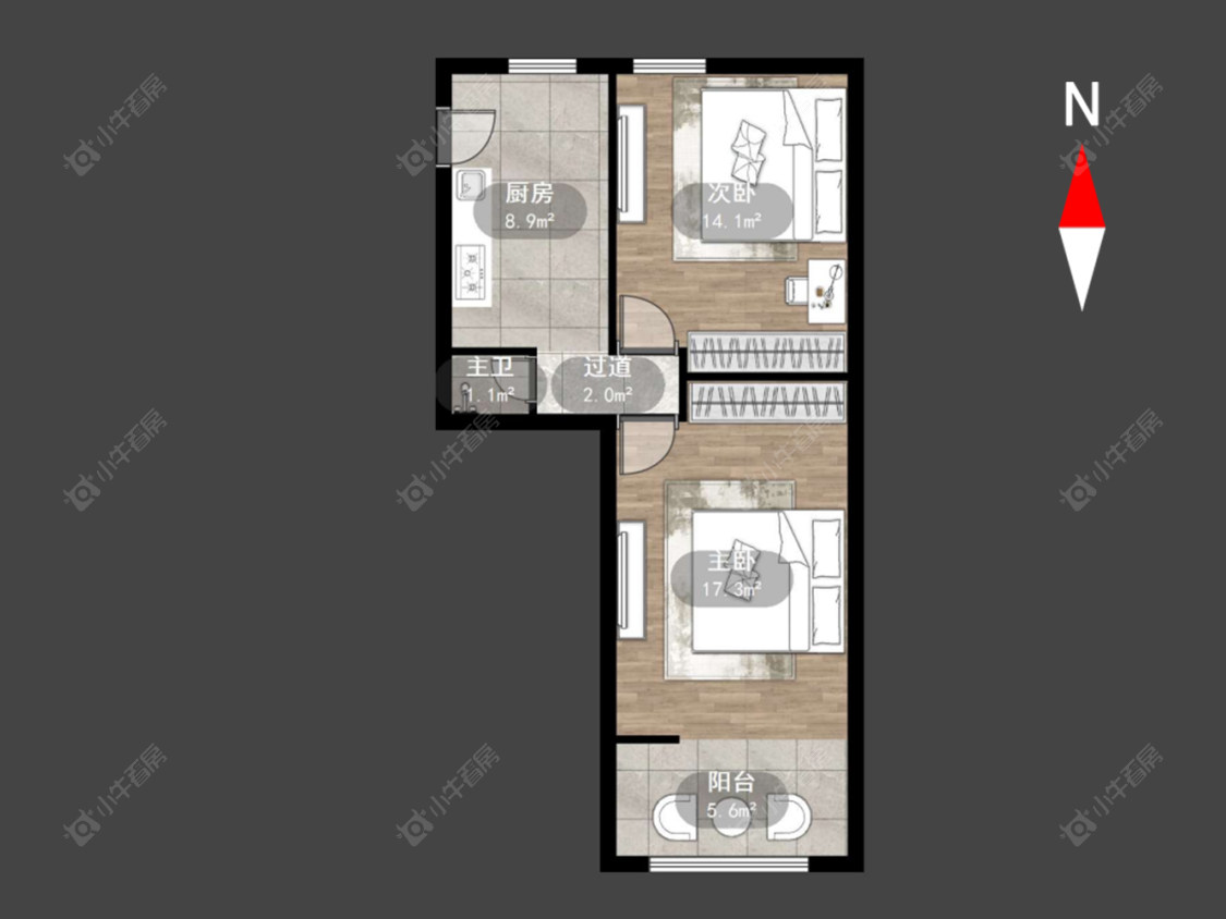常州冶金新村在售二手房源户型图_小牛看房