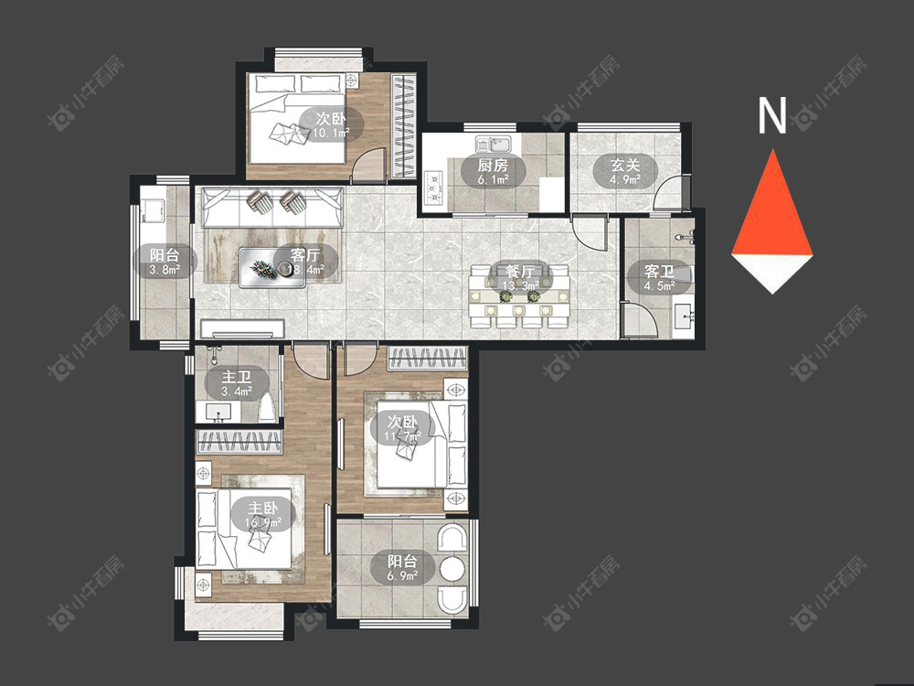 常州都市桃源五期在售二手房源户型图_小牛看房