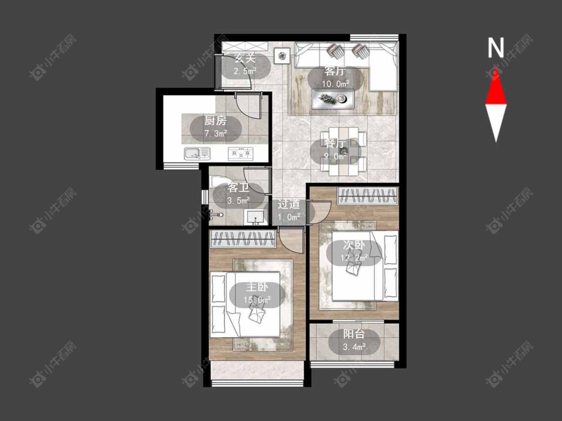 常州名仕佳园在售二手房源户型图_小牛看房