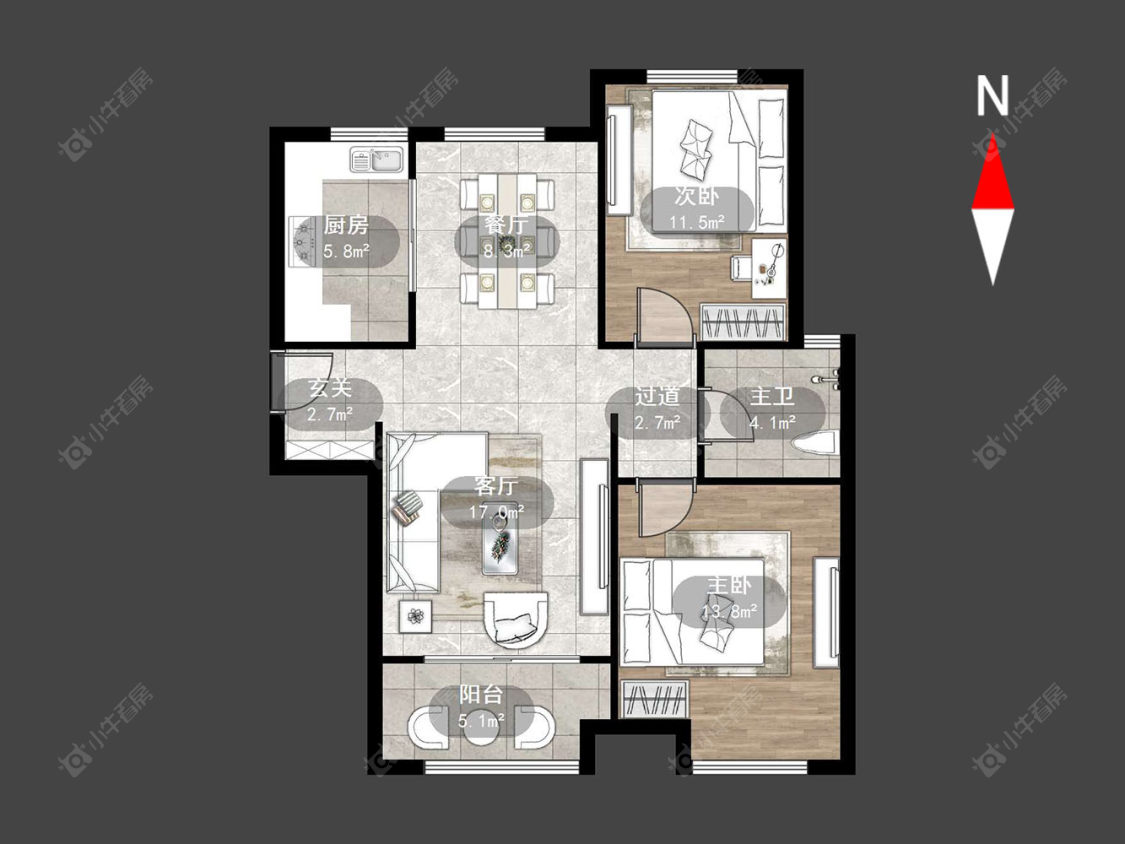 常州新城域三期在售二手房源户型图_小牛看房