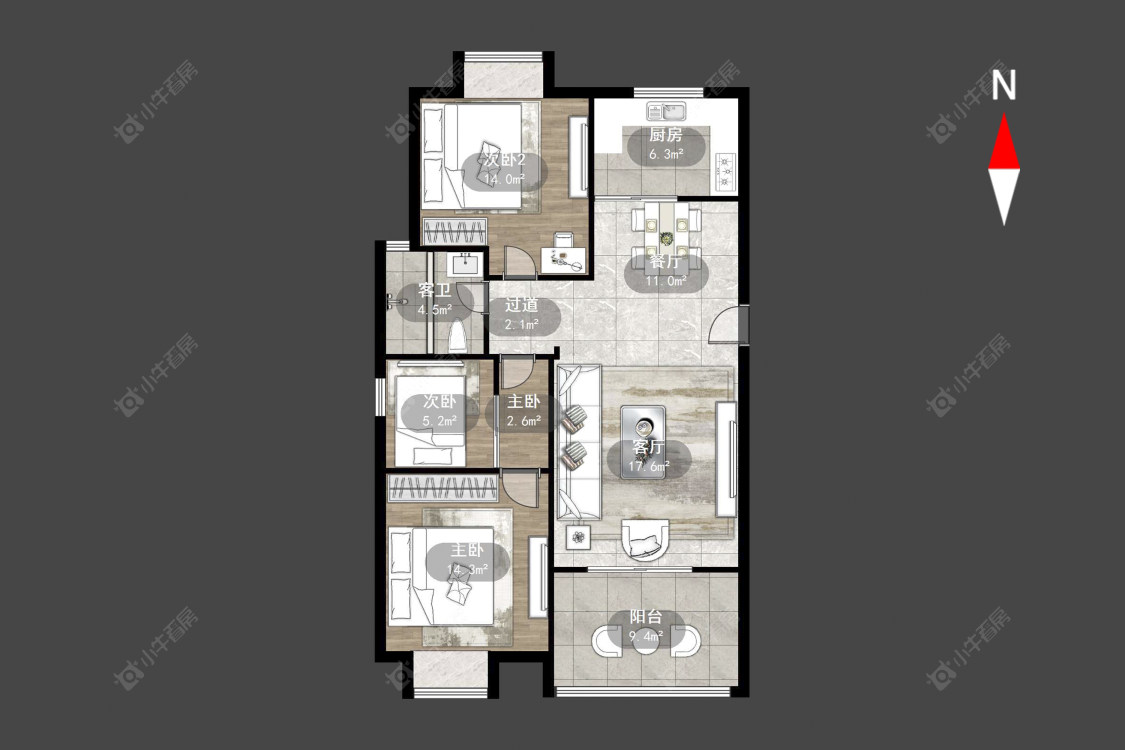 常州华都馨苑在售二手房源户型图_小牛看房