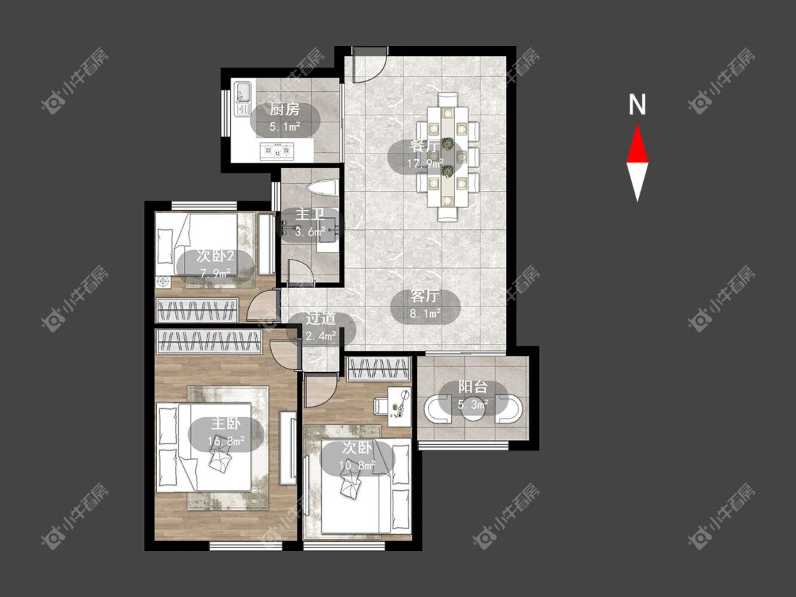 常州绿都万和城五区在租房源室内图_小牛看房