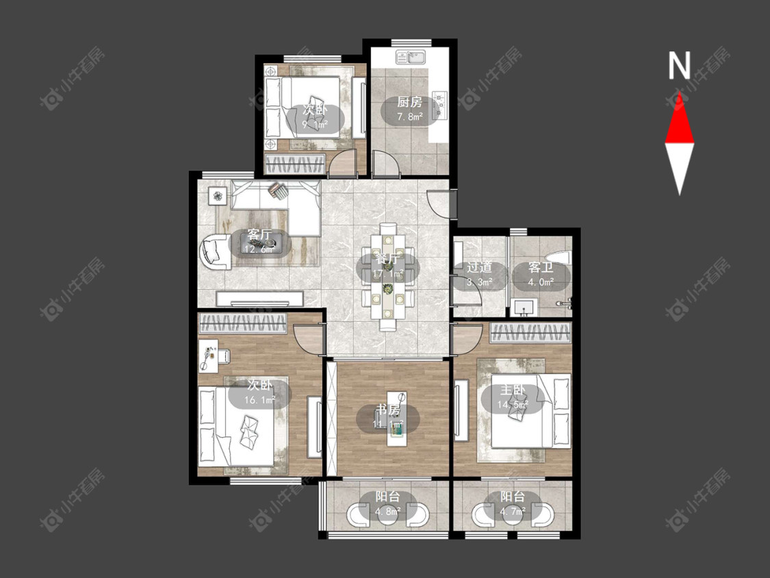 常州花之园在售二手房源户型图_小牛看房