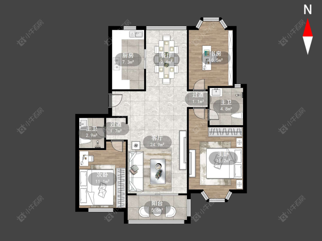 常州文亨花园在售二手房源户型图_小牛看房