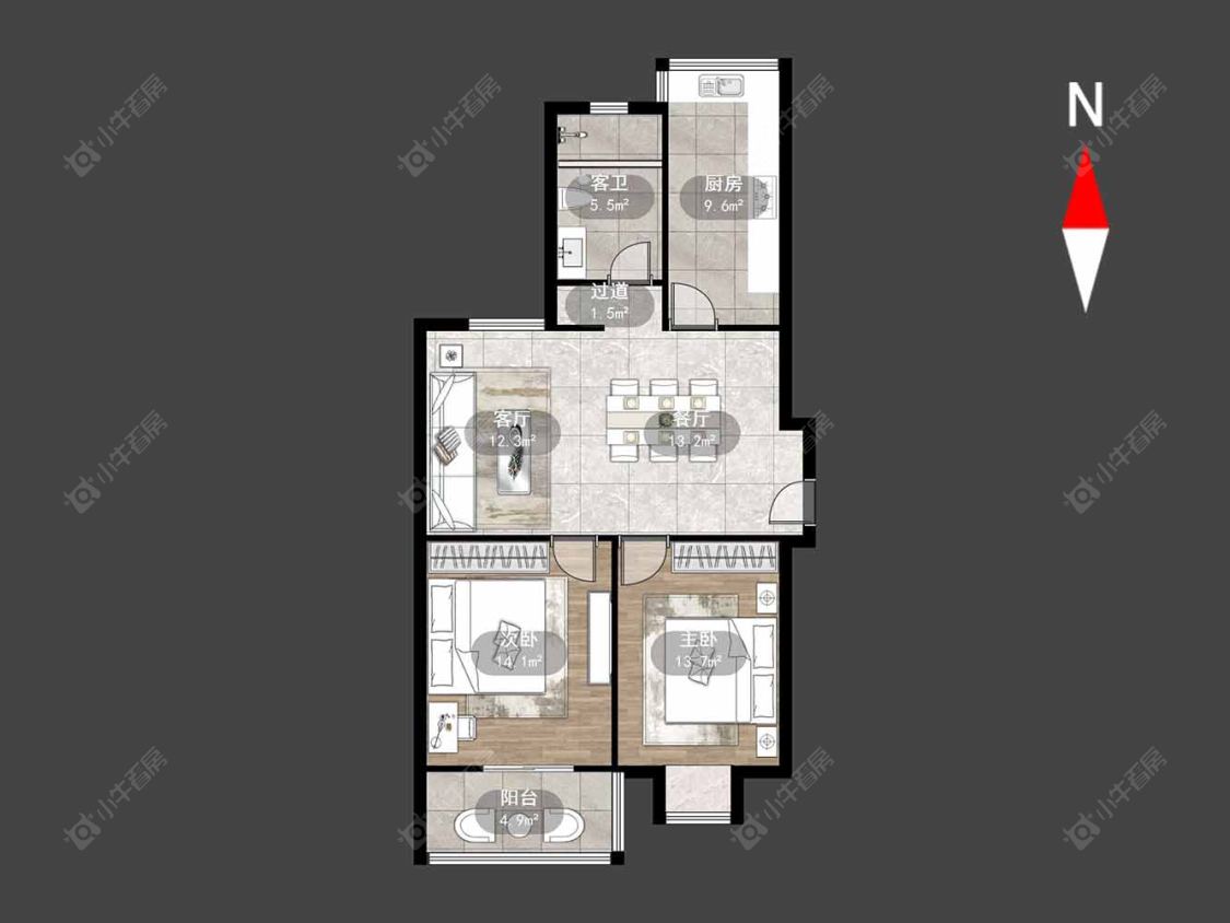 常州南湖家苑在售二手房房源户型图_小牛看房