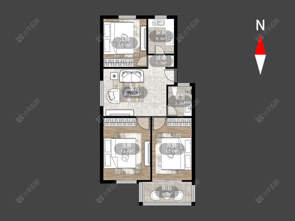 常州勤业四村南区在售二手房源户型图_小牛看房