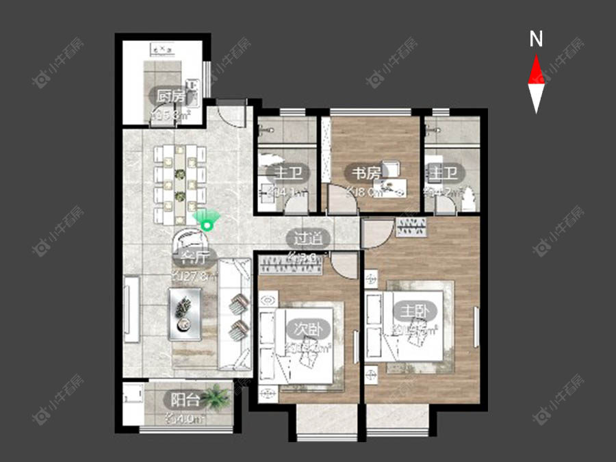 常州万科城在售二手房源户型图_小牛看房
