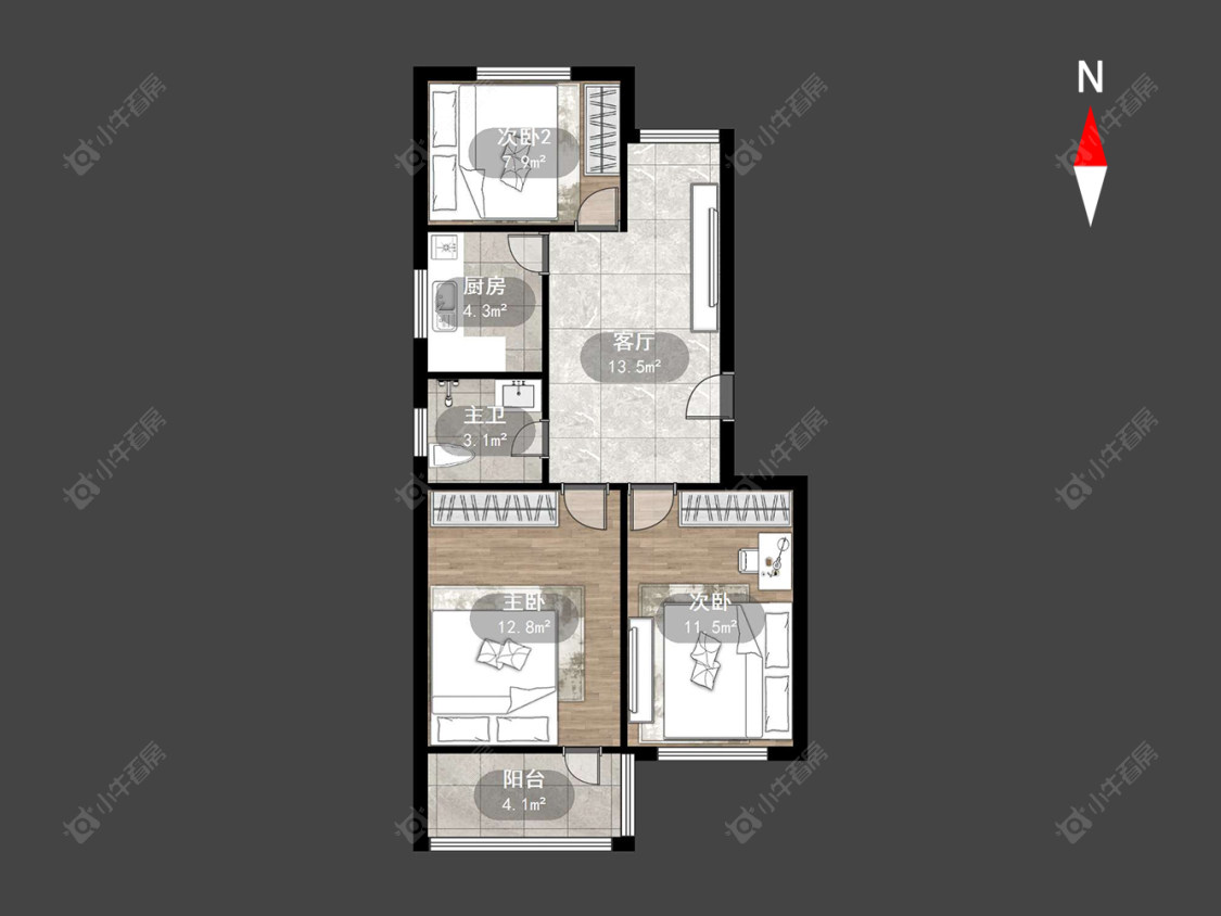丽丰苑房源户型图 常州丽丰苑在售二手房源户型图_小牛看房