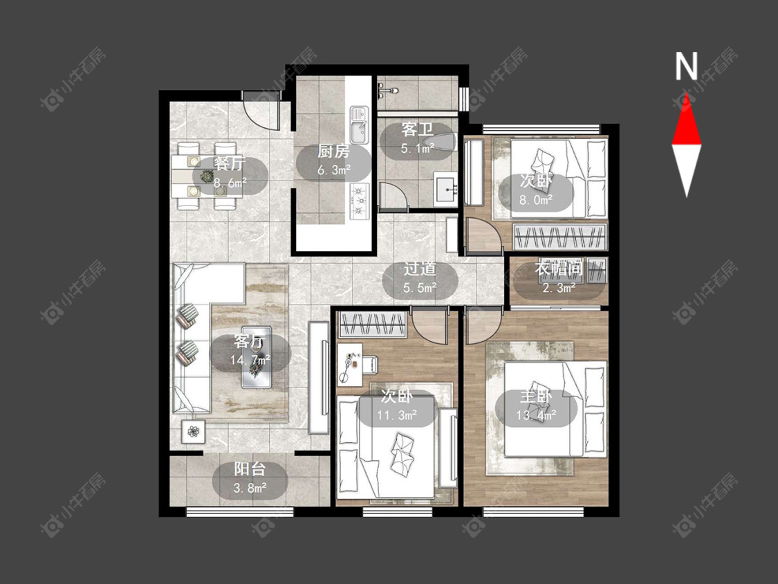龙湖香醍漫步南区房源户型图 常州龙湖香醍漫步南区在售二手房源户型图_小牛看房