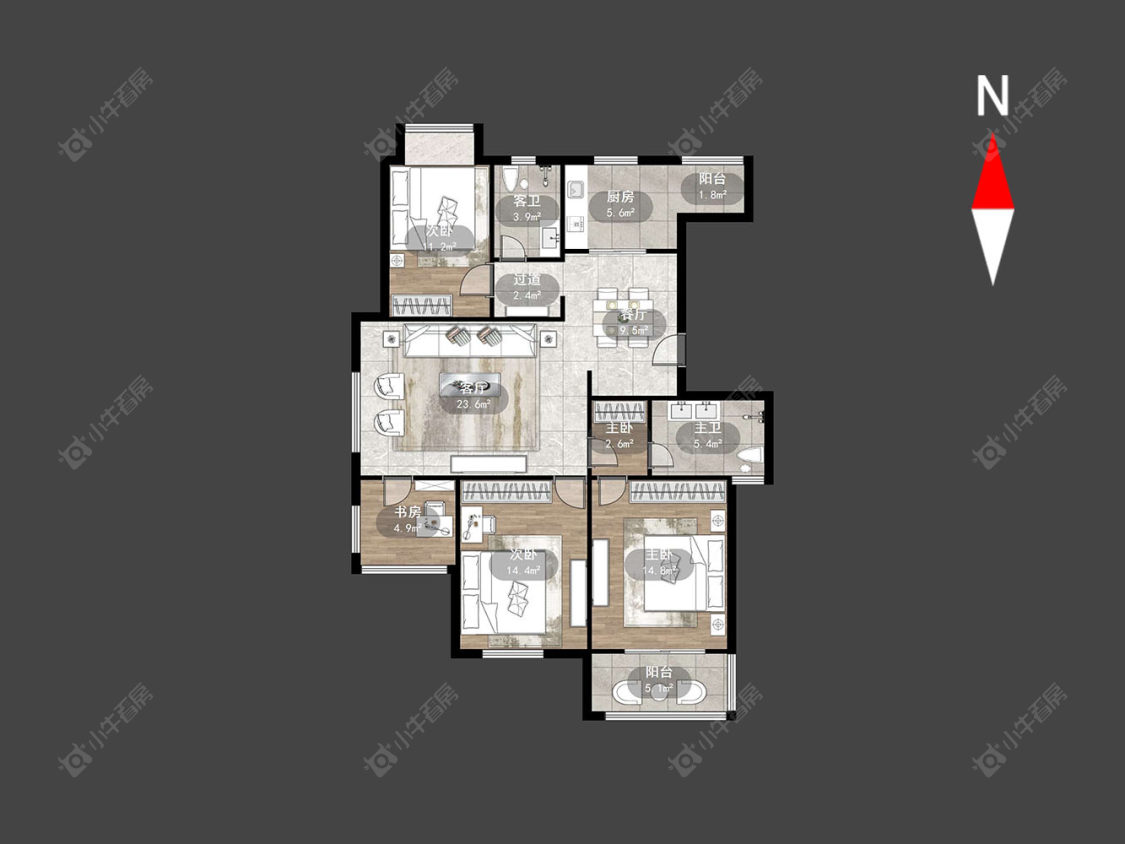 常州景秀世家在售二手房源户型图_小牛看房