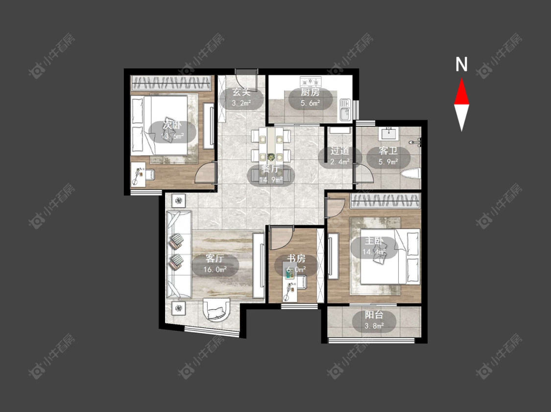 常州融锦融御华庭在售二手房源户型图_小牛看房