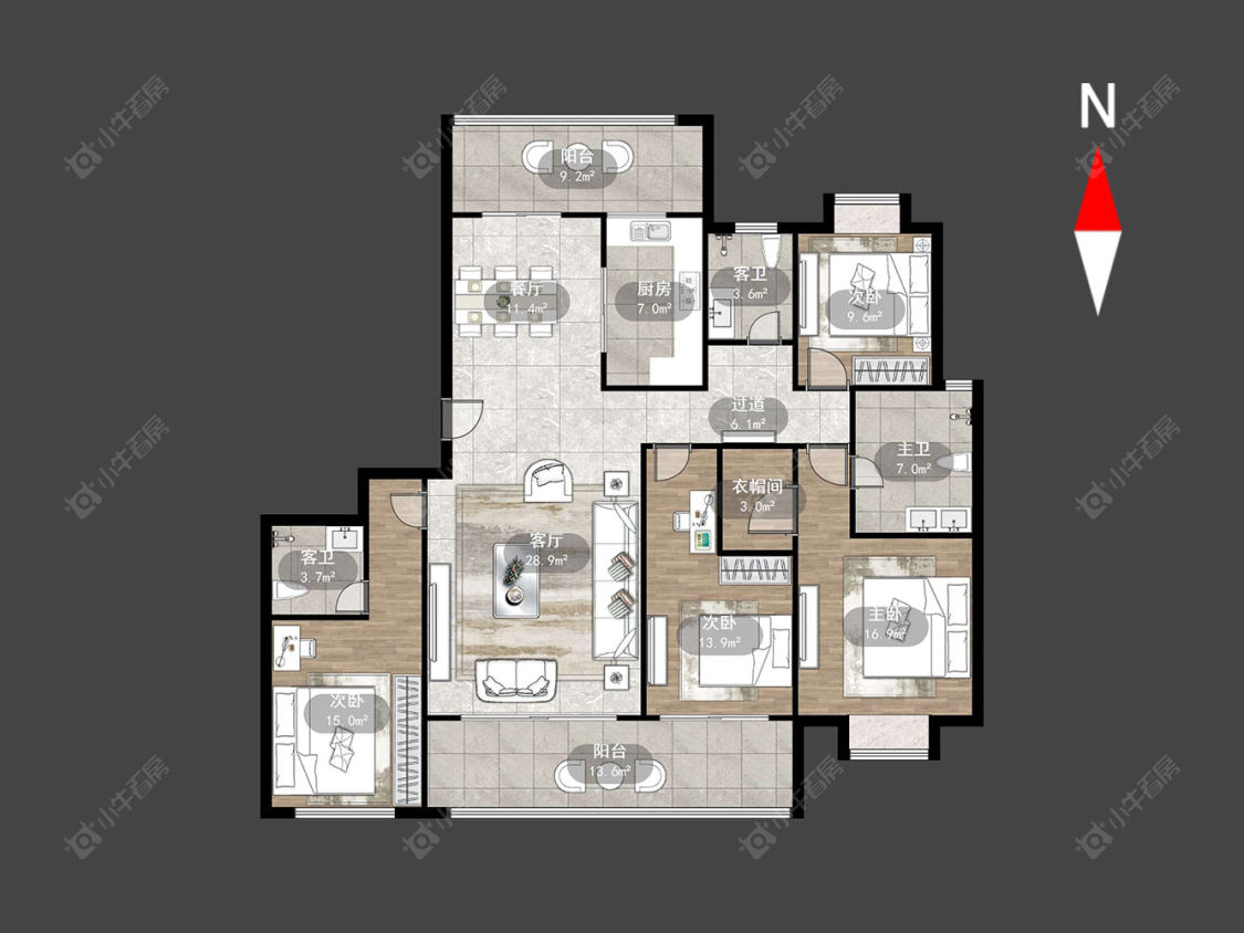 花语江南房源户型图 常州花语江南在售二手房源户型图_小牛看房