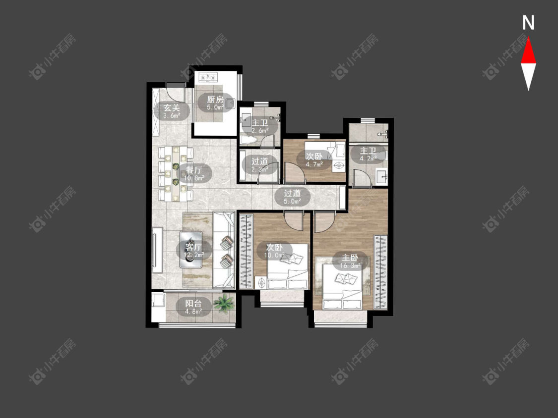 常州雅居乐路劲棠颂在售二手房房源户型图_小牛看房