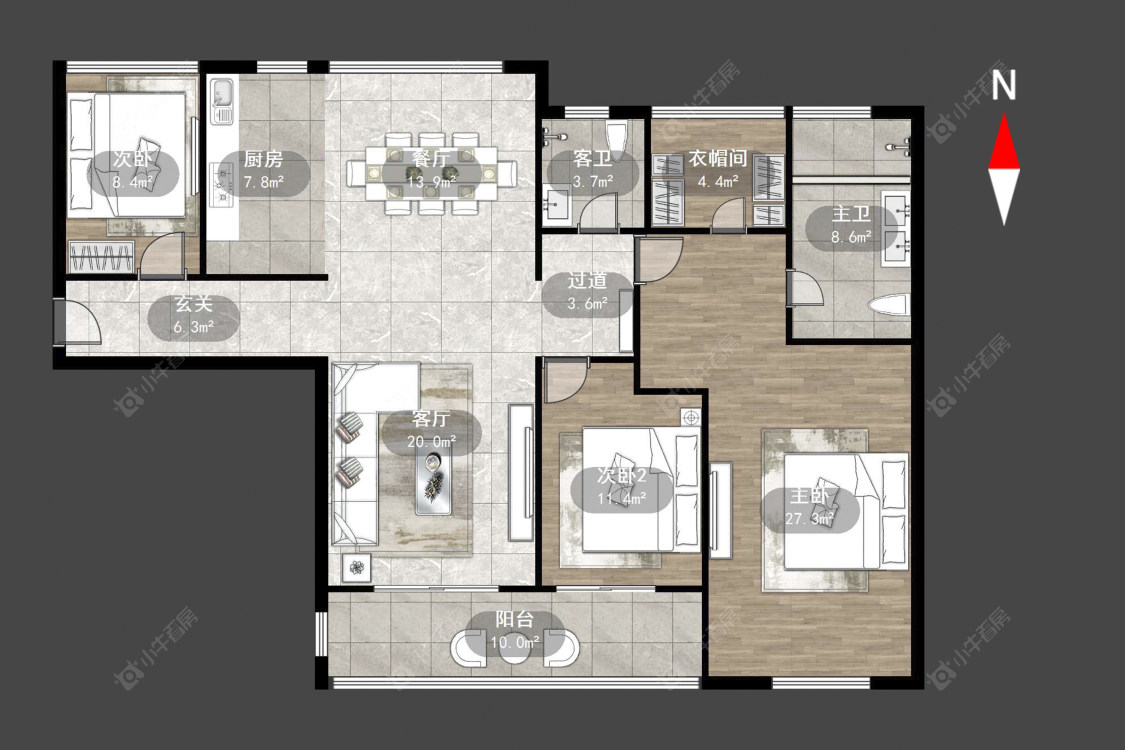 常州星河国际七区在售二手房源户型图_小牛看房