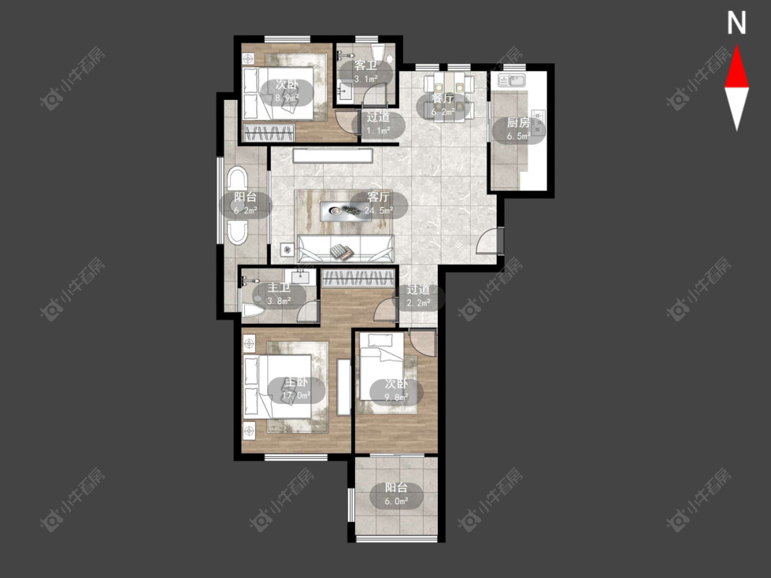 凯悦中心房源户型图 常州凯悦中心在售二手房源户型图_小牛看房