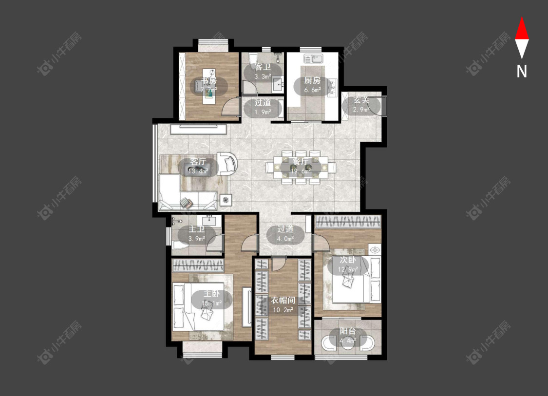 常州九洲玺在售二手房源户型图_小牛看房