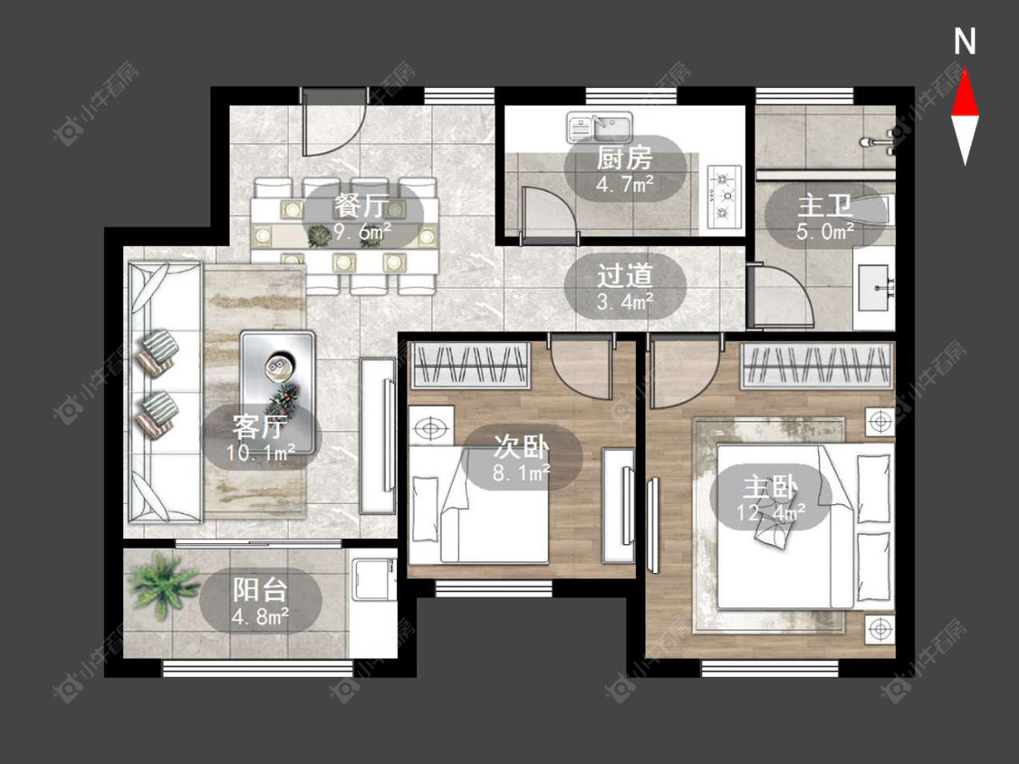 瑞宁新园房源户型图 常州瑞宁新园在售二手房源户型图_小牛看房
