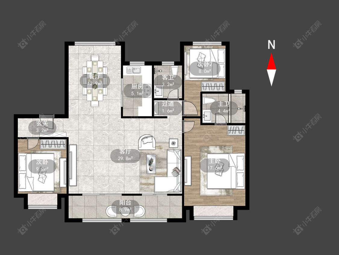 常州璟尚雅宸在售二手房源户型图_小牛看房
