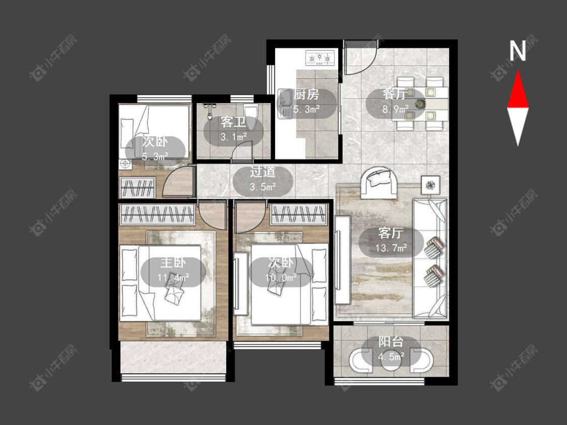 天润国际花园房源户型图 常州天润国际花园在售二手房源户型图_小牛看房