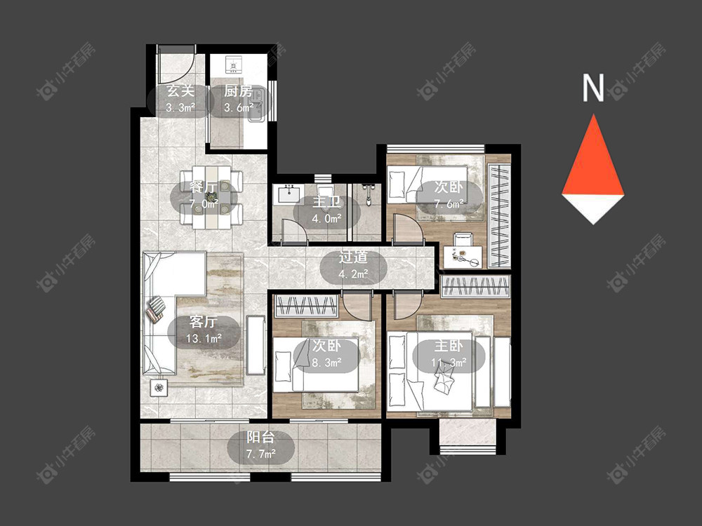 常州新城金樾在售二手房源户型图_小牛看房