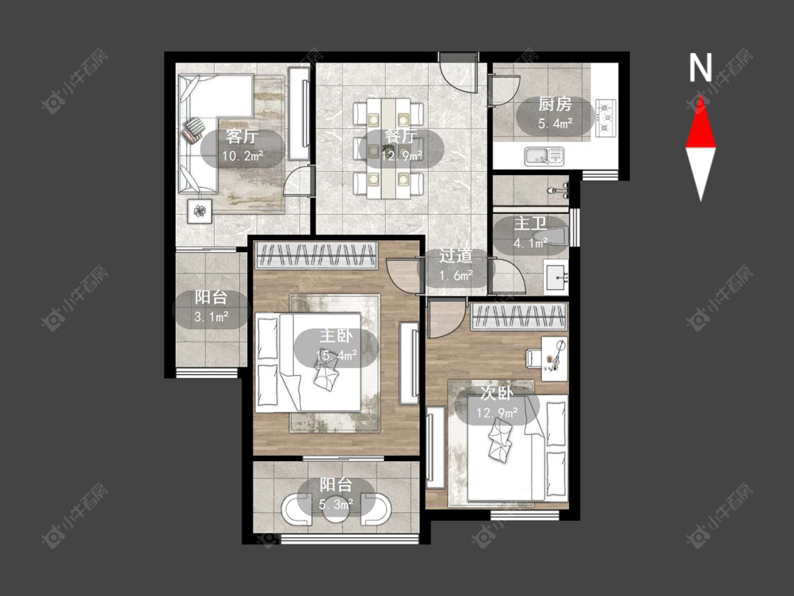 常州龙栖花园在售二手房源户型图_小牛看房