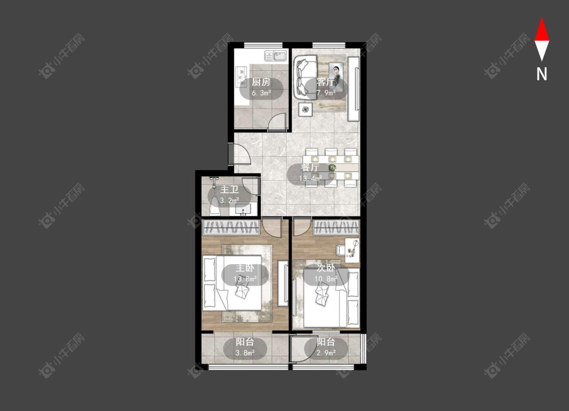 常州博爱路在售二手房源户型图_小牛看房