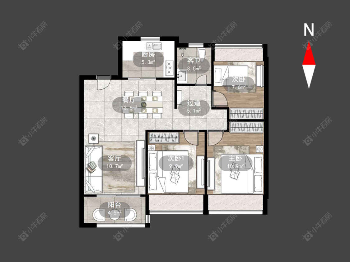 常州万科新都会在售二手房源户型图_小牛看房