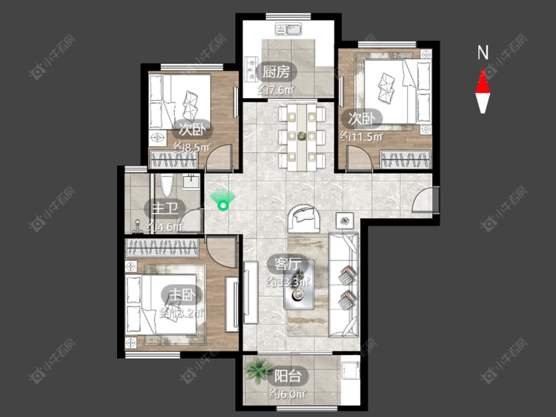 华润国际三期房源户型图 常州华润国际三期在售二手房源户型图_小牛看房